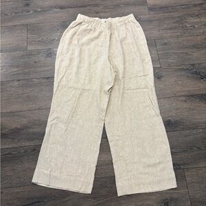 Tan linen pants
